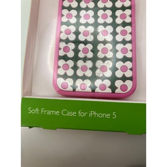 Vera Bradley iPhone 5 Soft Frame Case Lola Pink Floral‎ Retro Pattern New in Box - Picture 5 of 6
